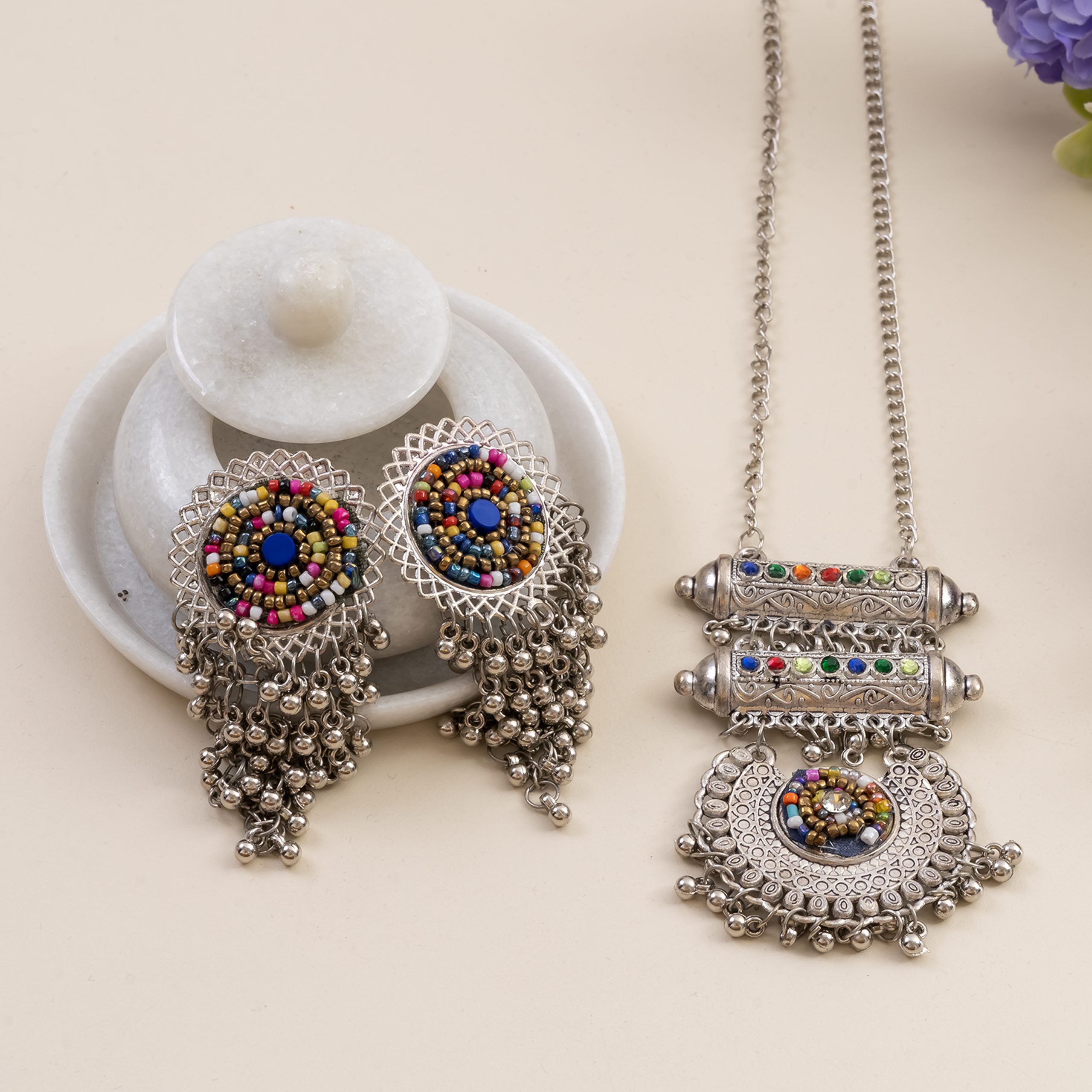 Necklace and Earrings